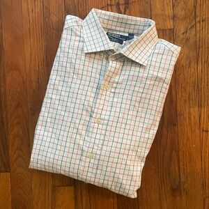 Polo Ralph Lauren Regent Classic Fit Button Front Windowpane Stripe Shirt Sz XXL